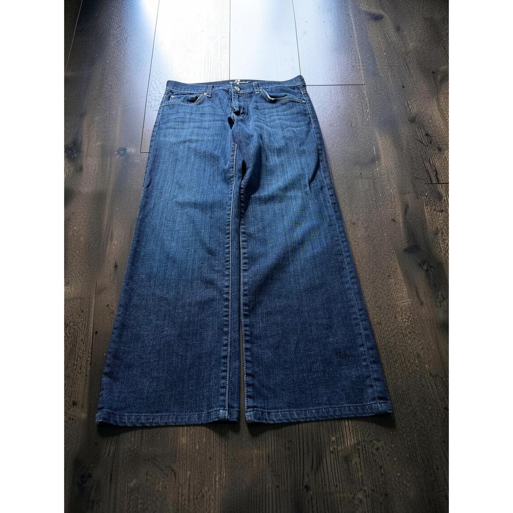 7 For All Mankind Austyn Jeans Mens 31 Blue Relaxed Straight Leg Denim Y2K Vibe